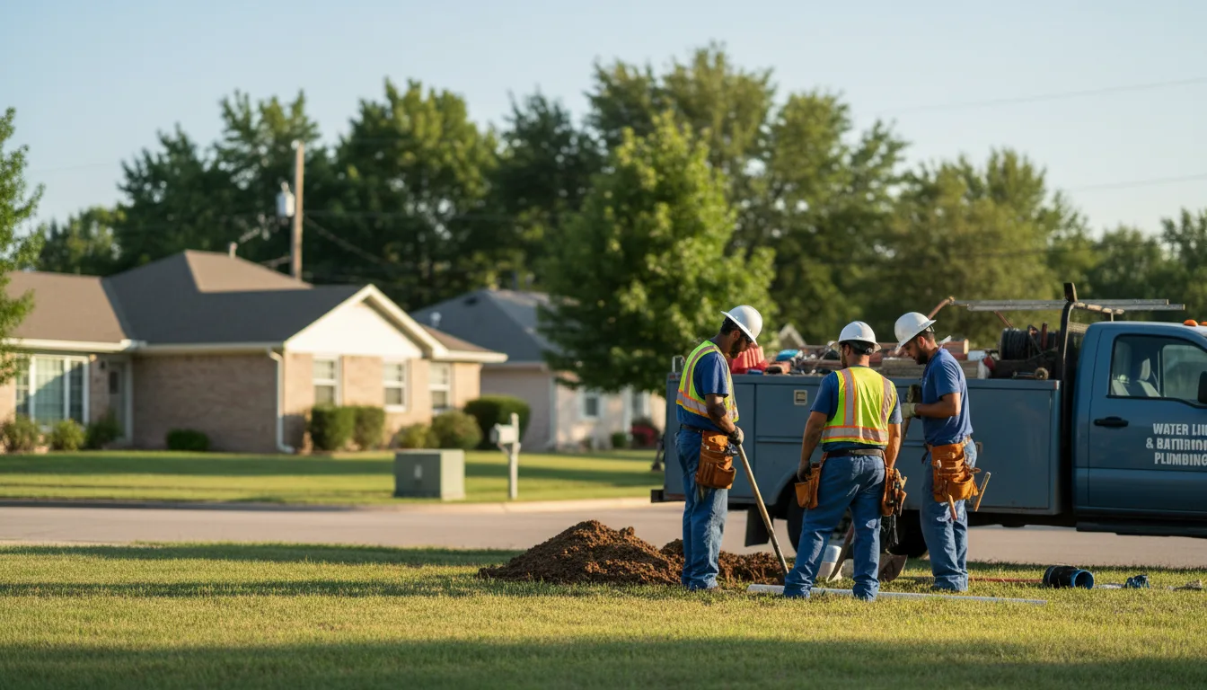 Residential water line and bathroom plumbing service in Canyon Lake, TX